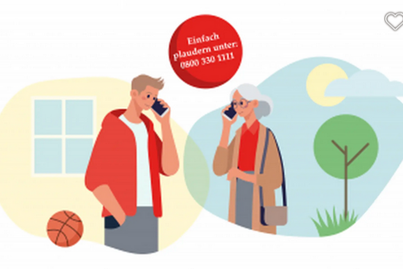 animiertes Foto mit zwei Personen die telefonieren 